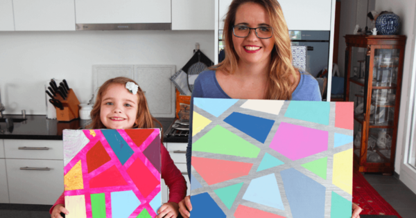 Malen mit Kindern - eine einfache Technik mit Acrylfarben