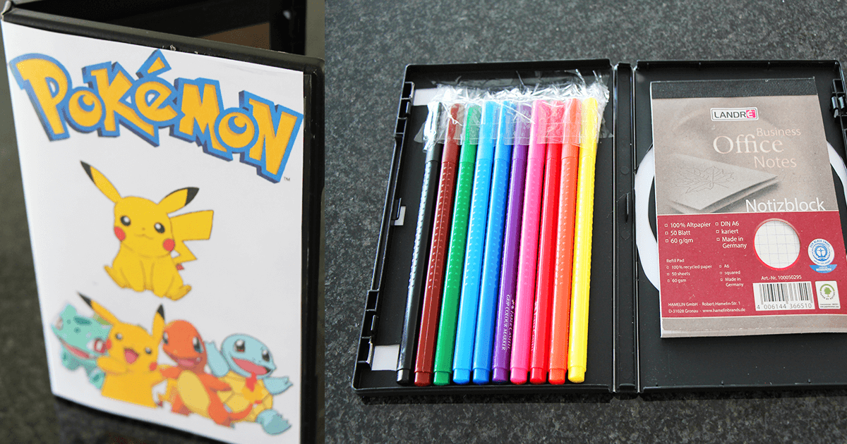 Pokemon Art Case basteln aus alter DVD-Hülle