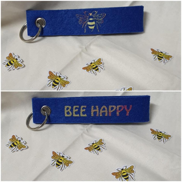 Bee happy Schlüsselanhänger und Digistamps Dominique Boder