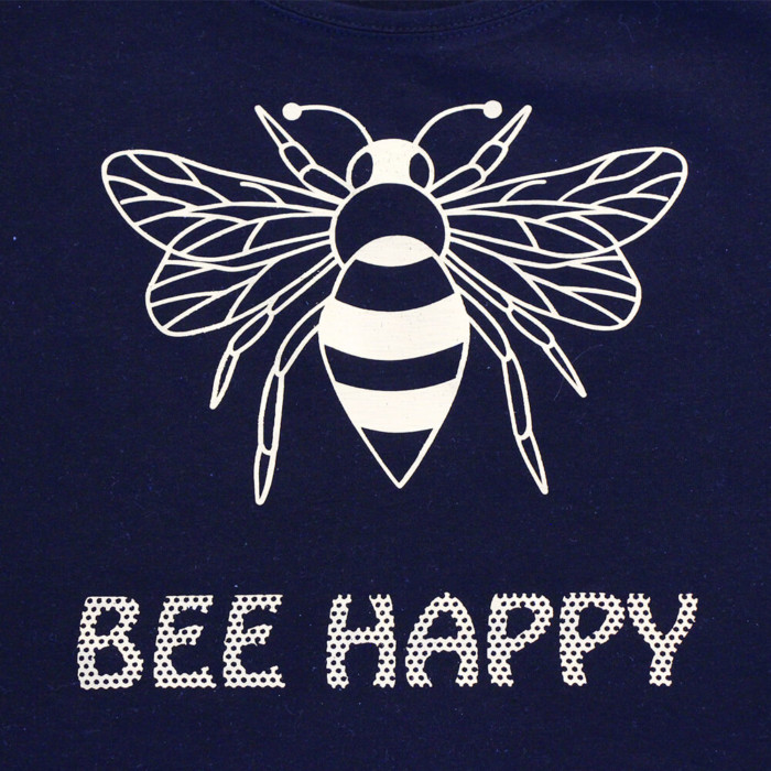 Plotterdatei Biene mit Sprüchen - bee happy nur Plott