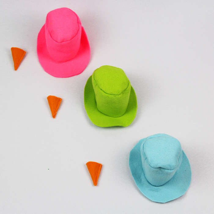 Schnittmuster Schneemann Hut in 3 Grössen - 3 kleine Hüte mit Karotten