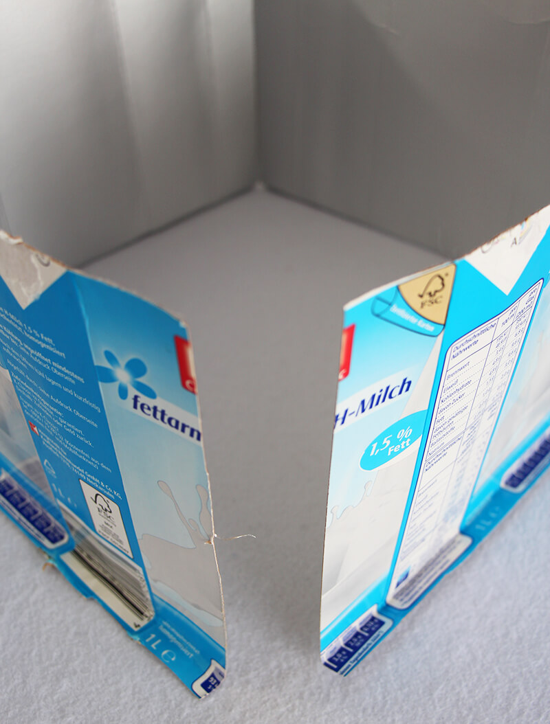 Tetrapack Upcycling Anleitung Box aus Tetrapack nähen 05 Rad fertig stellen