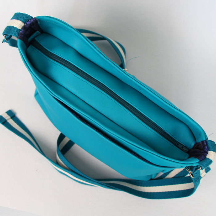 Handtasche Rio Schnittmuster - elegante Variante aus Kunstleder von oben