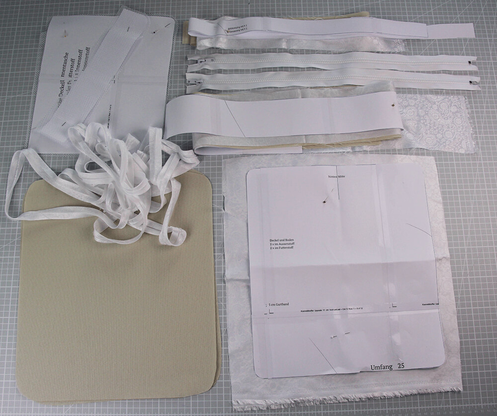 Tasche mit Reißverschluss nähen für IKEA Godmorgon - 01 Schnittteile
