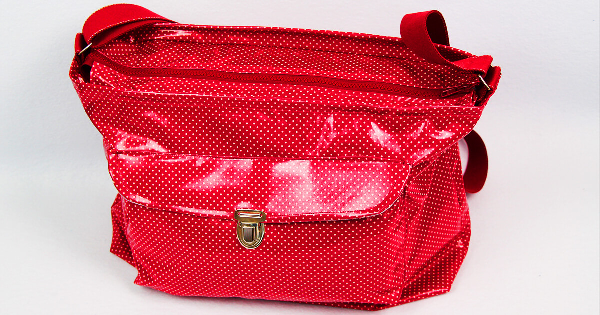 Tasche mit Reißverschluss nähen - mit Aussentasche und Innenfächern - Tasche Luzern 1