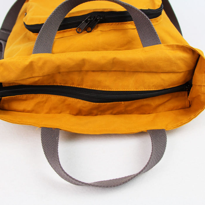 Tasche Emden Schnittmuster - Tasche mit Reißverschluss und Innentaschen von oben