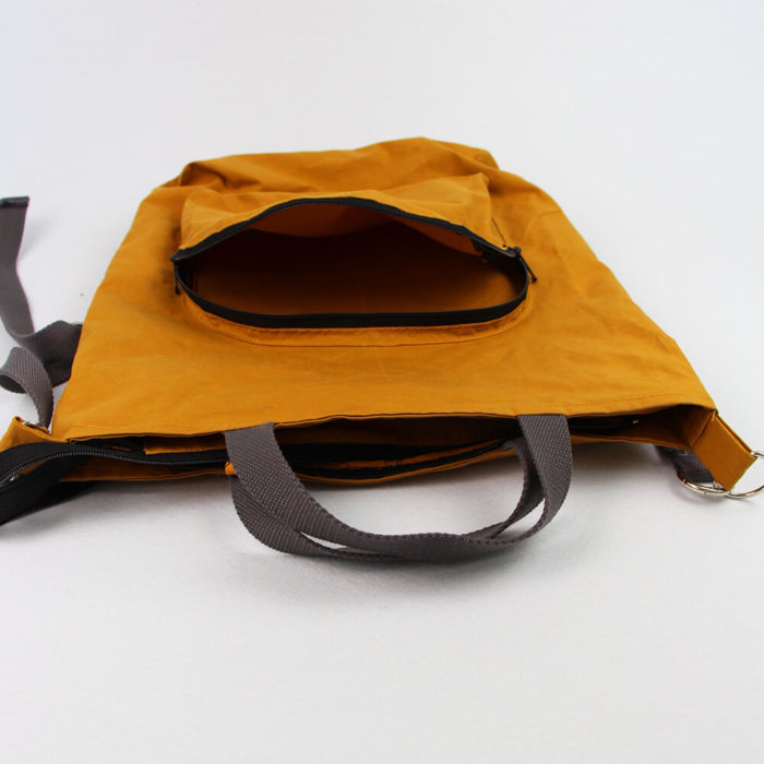 Tasche Emden Schnittmuster - Tasche mit Reißverschluss und Innentaschen liegend