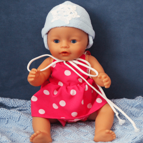 Schnittmuster: Mütze für Baby Puppen