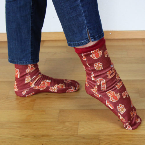 Schnittmuster Socken Nikki - 03 Einfache Socken aus Stoffresten nähen für Anfänger