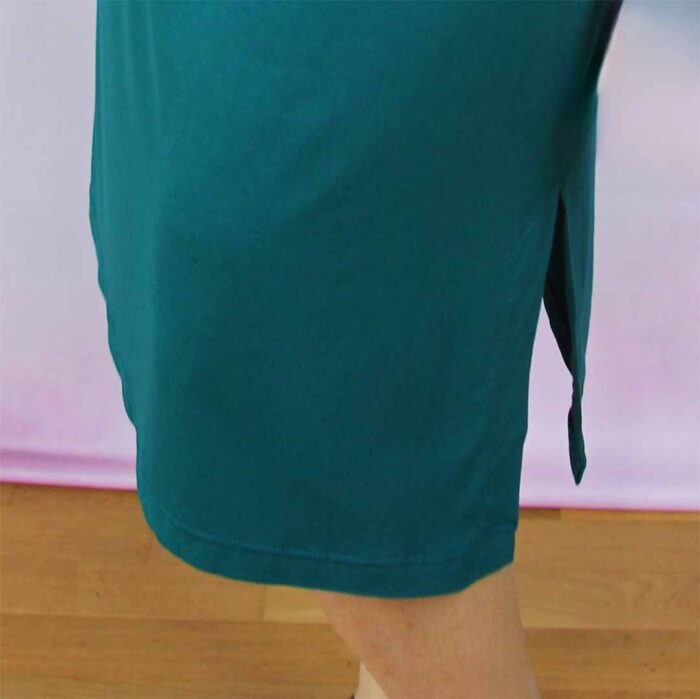 Jerseykleid Lana mit Wasserfallausschnitt - Beinschlitz