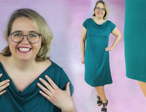 Einfaches Jerseykleid nähen mit Wasserfallausschnitt für Anfänger 👗 Jerseykleid Lana