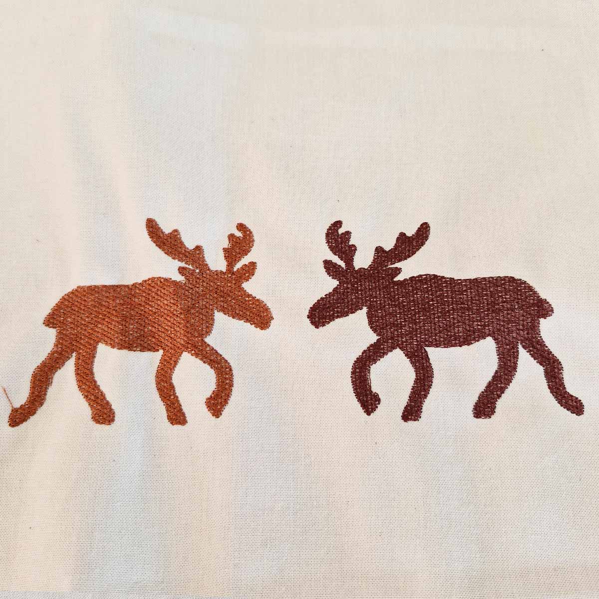 Stickdatei Elche gross gestickt