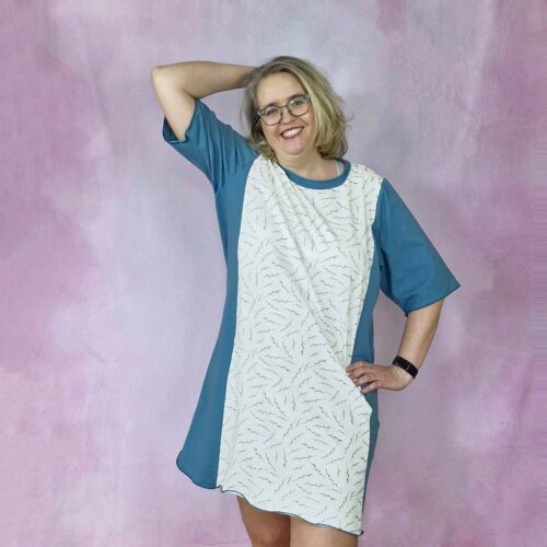Laessige Kurzarm-Version vom Oversize Shirtkleid Schnittmuster Alva