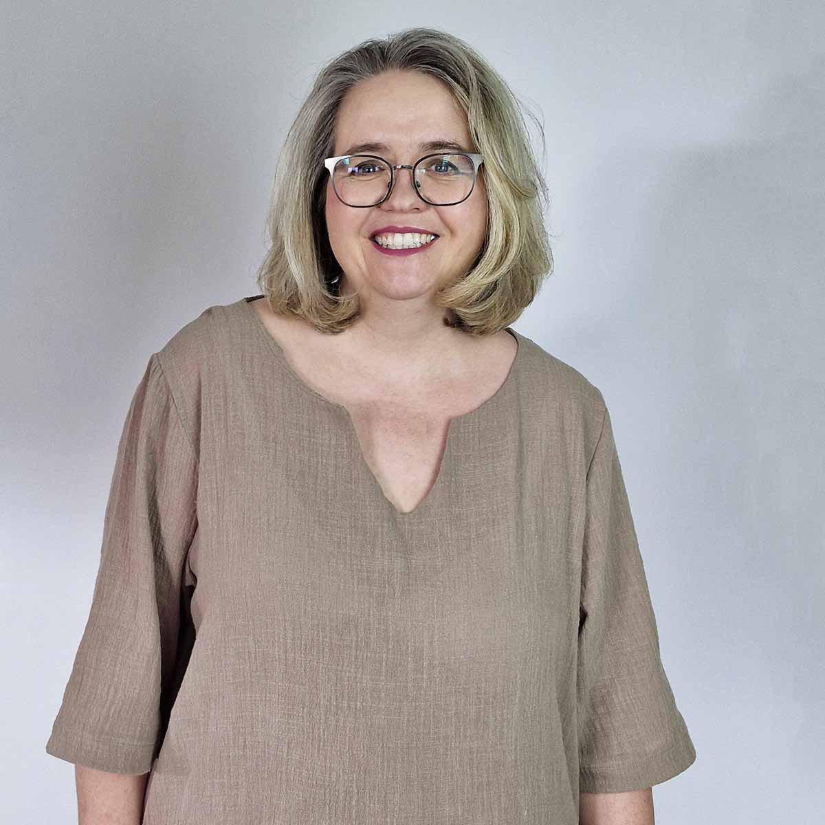 Tunika-Ausschnitt beim Leinenkleid Schnittmuster Maya