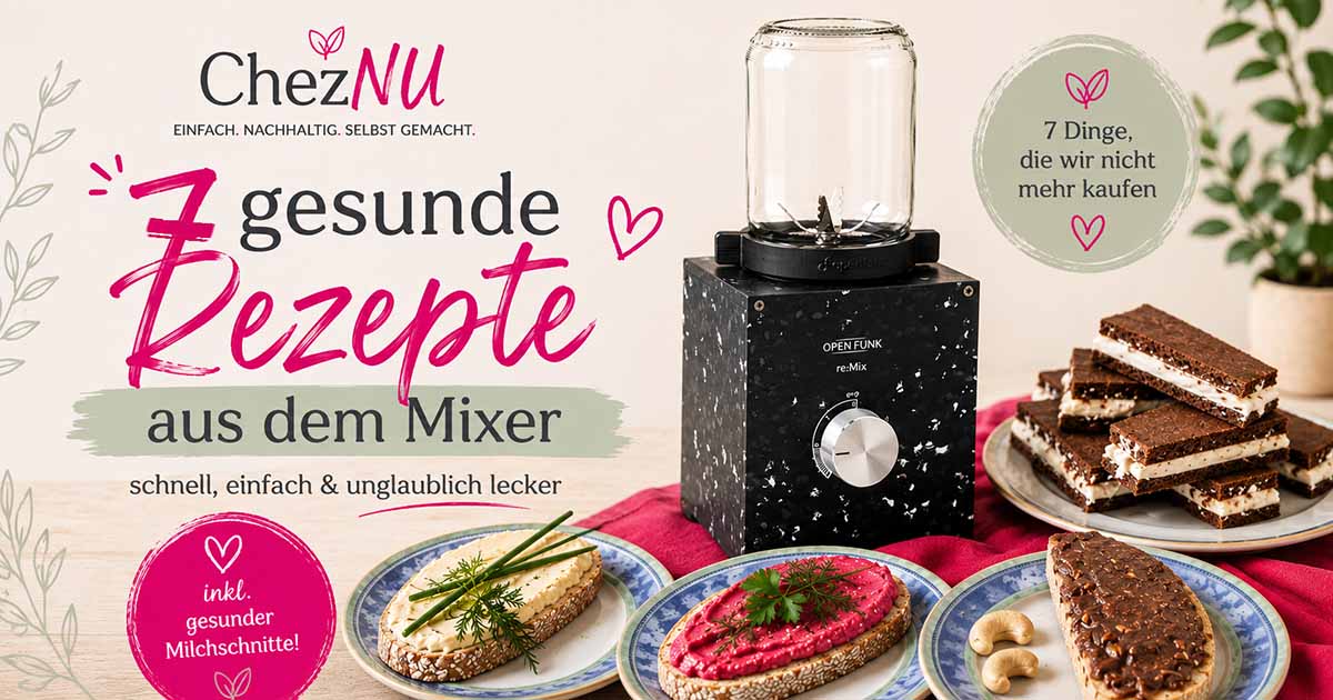 Open Funk re:Mix Mixer mit verschiedenen selbst gemachten Rezepten aus unserem Open Funk re:Mix Test
